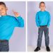 Ubrania dla chłopca na wiosnę z modną bluzą w kolorze niebieskim